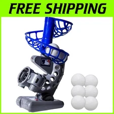 Compact Automatic Pitching Machine for Youth Baseball - 6 Plastic Balls Included