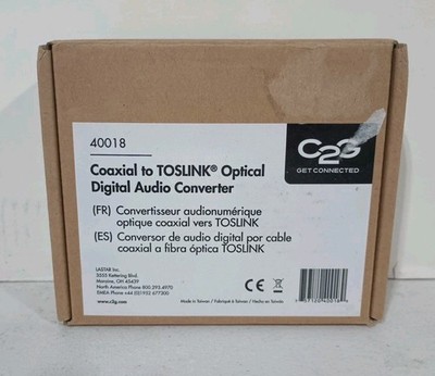 Impact Acoustics Coaxial To Optical Converter Model 40018 Open Box 