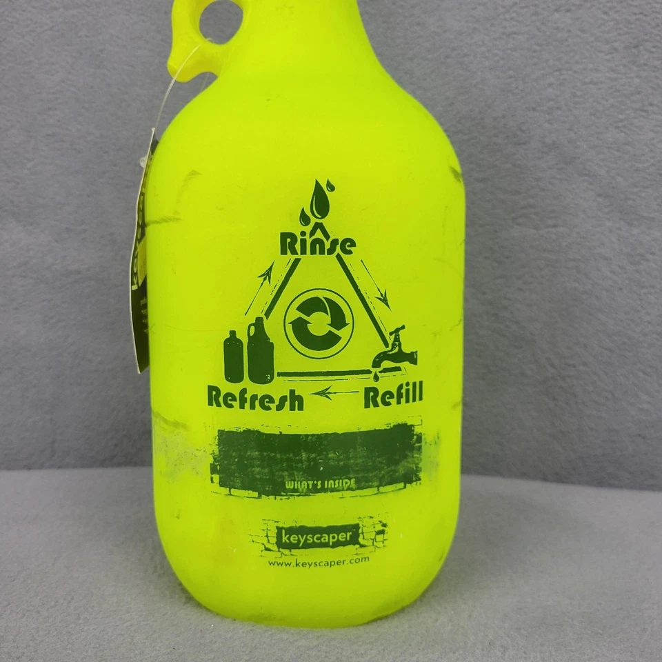 Jarra de fútbol americano Oregon Ducks Growler amarillo neón esmerilado NCAA 64 oz hecha en EE. UU. Foto 3 de 4