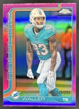 2025 Topps Chrome Darren Waller Pink Refractor #/250 Dolphins