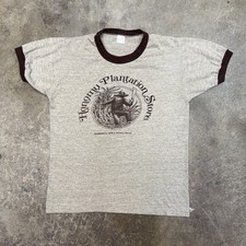 Vintage Honomu Plantation Store Shirt Size Medium Hawaii Souvenir 70s 80s Ringer