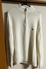 Chaps Ralph Lauren Half Zip Knit White XL Japan