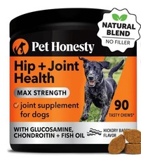 Pet Honesty Hip Joint Health Max Strength 90 Chews Bacon Flavored Exp 9/17/26