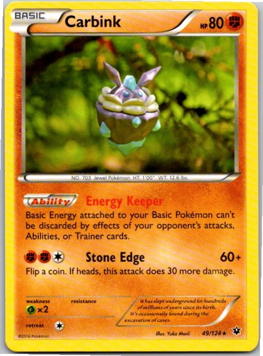 Carbink 49/124 Rare Fates Collide Pokemon Near Mint