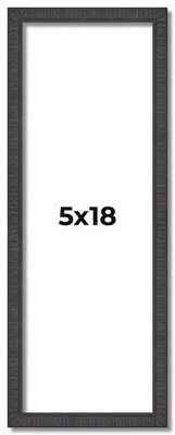 5x18 Frame Brown Picture Frame Complete Modern Photo Frame UV Acrylic, Acid Free
