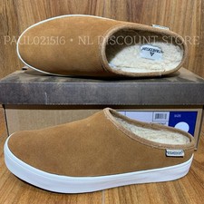 STAHEEKUM Women's Suede Plush Lining Cami Mule In/Outdoor Slipper  Chestnut