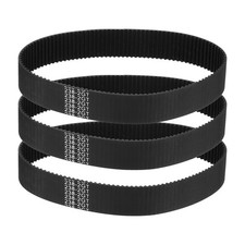 238mm GT-2 Timing Belt, 3pcs 15mm Width 2mm Pitch 3D Printing Closed Loop, Black