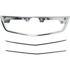 Ac1202104c Ac1216101c Ac1217103c New Set Of 3 Grille Trims Chrome For Acura Tl
