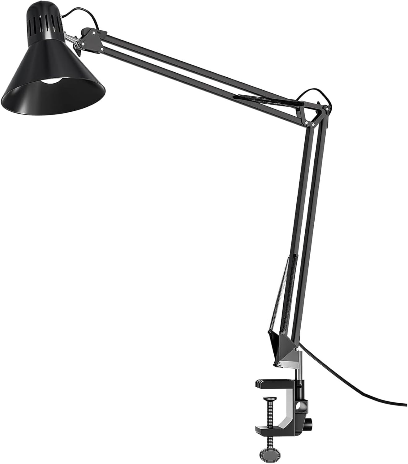 Lampada Da Scrivania Con Morsetto – Lampada Da Tavolo Vintage E27 MAX 40W, Bracc