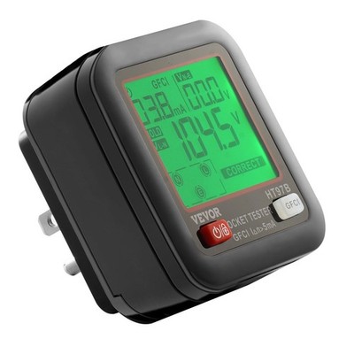 Easy-to-Use Outlet Tester with Bright LCD for Electrical Diagnostics