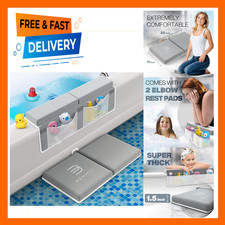 Bath Kneeler and Elbow Rest Pad Set, Memory Foam Baby Bath Mat, Storage