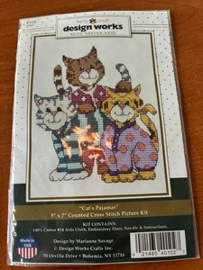 6 X 10 Ivory Magnet Board with Magnetic strips and 1 cross stich kit