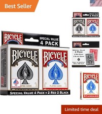 Versatile USA-Made Playing Cards Set: Four Poker Decks for Endless Fun