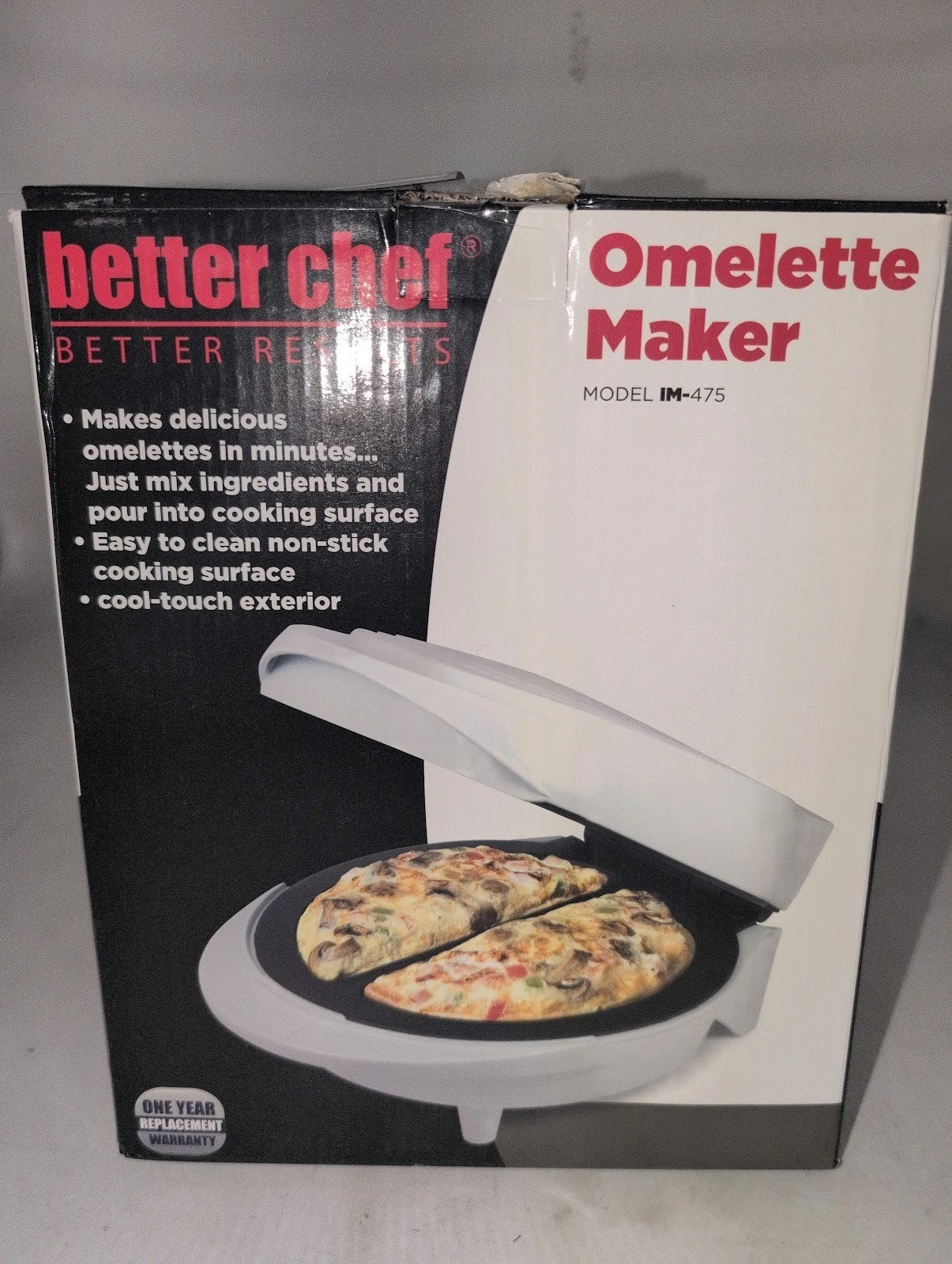 Better Chef Omelette Maker Model IM-475 White