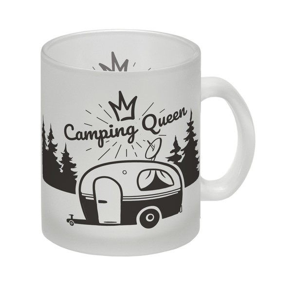 Camping Queen Glas Tasse Mit WunderschöNen Reisemotiven-image