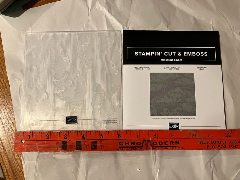 Stampin Up Into The Clouds Embossing Folder Stamps Card Making