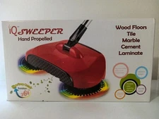 Easy Sweeper Broom Double Rotating Sweeping Action Hand-Propelled No Batteries