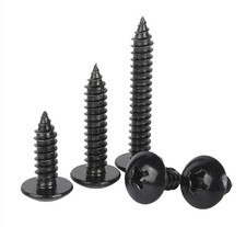 Black Stainless Steel Phillips Large Round Truss Head Self Tapping Wood Screw