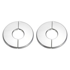2 x Wall Split Flange 304 Stainless Steel Round Escutcheon Plate for 22mm Pipe