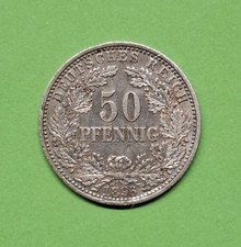 SELTEN/RAR - Deutsches Reich 1896 A - 50 Pfennig SILBER