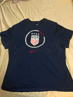 Nike USA USWNT Soccer T Shirt Tee Shirt Black White Red Size XXL