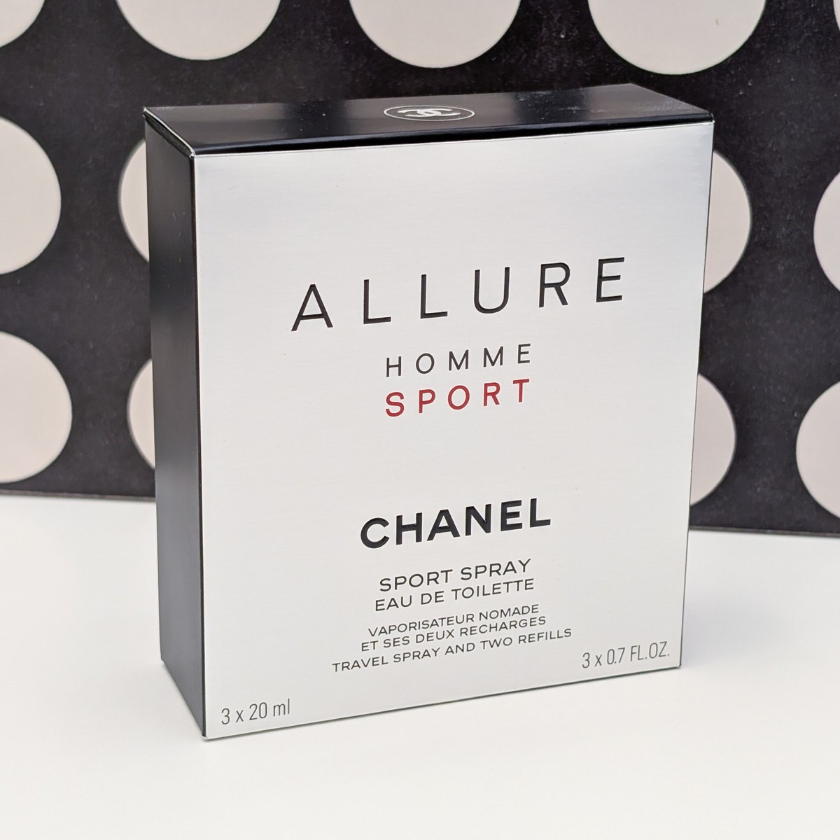 CHANEL Allure Homme Sport EDT Travel Spray and Two Refills 3