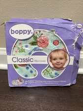 Boppy Baby Pillow Cover Slipcover Blue Classic Fresh Flowers Wash Fits Well