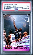 1993 STADIUM CLUB BEAM TEAM MEMBERS ONLY #1 SHAQUILLE O'NEAL PSA 7