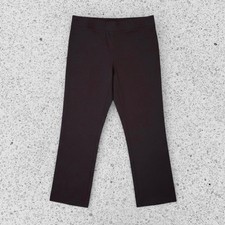 Eileen Fisher Straight Leg Pull On Pants Minimalist Ponte Knit Brown size Large