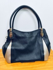FOXER Genuine Leather Black Gold Handbag Shou...