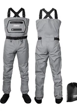 Foxelli Breathable Chest Waders Size Large Lightweight Fishing Waders NEW