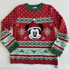 Disney Parks Mickey Mouse Christmas Sweater 5/6 XS Unisex Kids Holidays