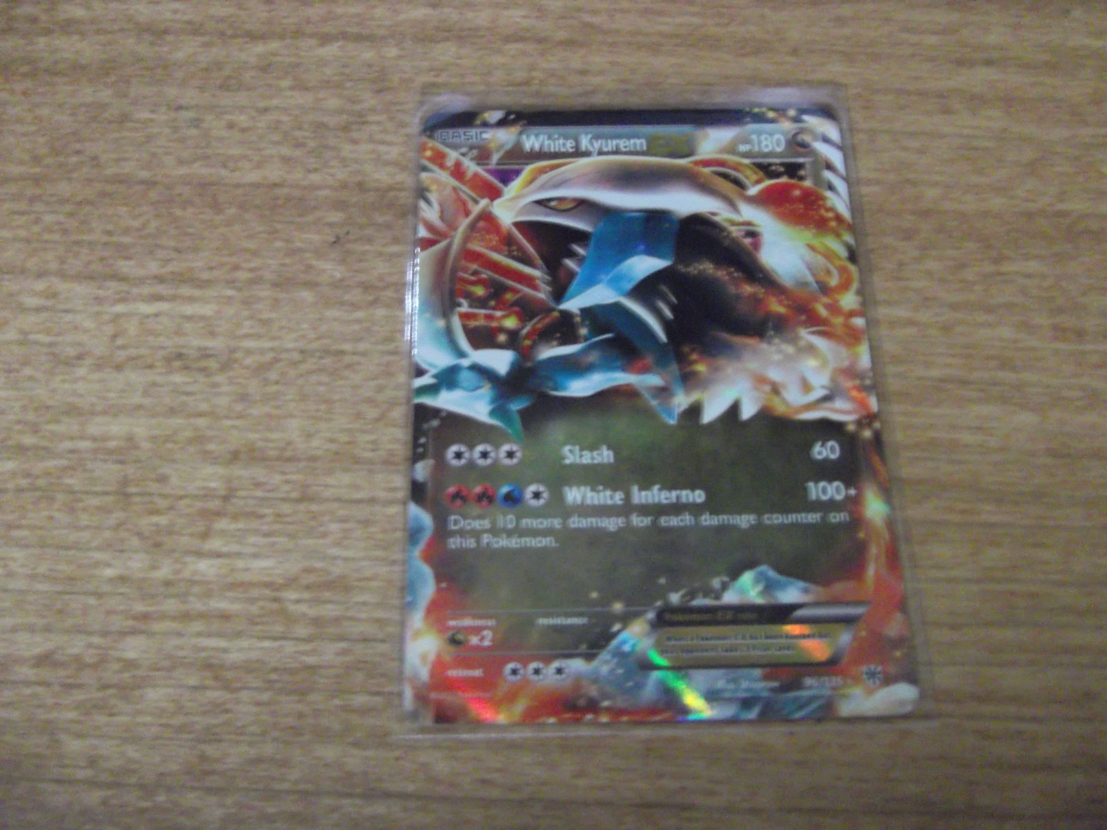 White Kyurem EX 96/135 Rare Holo Black White Plasma Storm Rare Pokemon Card NM