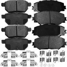 Ceramic Front and Rear Brake Pads Set Compatible with 2009 2010 2014 2015 2016