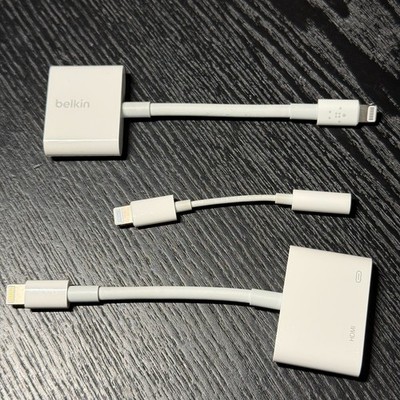Lightning Adapters - HDMI, Dual Lightning, 3.5mm Headphone Adapter