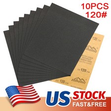 10x 9 11 Wet Dry Sandpaper Sheet Silicon Carbide 120 Grit Waterproof Automotive