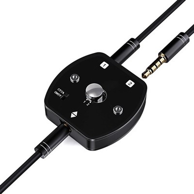Audio-Switch Splitter 3,5mm 1 Eingang 2 Ausgänge Rauschfrei für PC Laptop