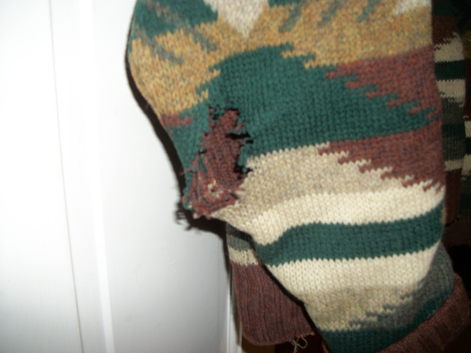 Distressed Structure Heavy 100 % Wool Multi-Color… - image 4