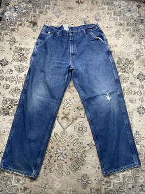 Carhartt FRB13 DNM FR Cat 2 Original Fit Carpenter Denim Blue Jeans Men 38x32 C2