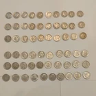 LOT OF 60 / 90 %  SILVER MERCURY AND ROOSOVELT DIMES . MIXED LOT. NO - RESERVE