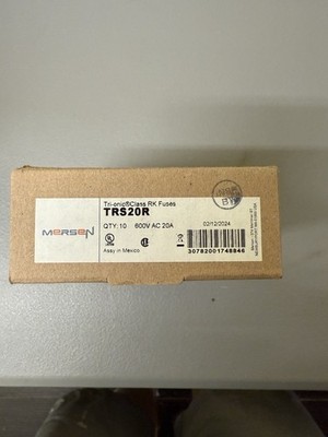 10 Mersen Ferraz Shawmut TRS20R Tri-Onic Time Delay Fuses 20a 600v Class RK5