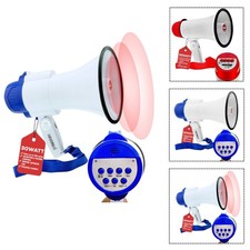 5 Core Megaphone 30W Bull Horn PA Speaker w 800 Yards Range Loud Siren Voice Amp