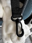Mesh Small Animal Carrier Sling Bag Blue Gray Black w/ Shoulder Strap & Clip — photo 3