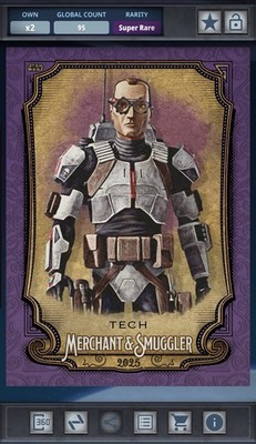 Star Wars Card Trader Merchant & Smuggler 25 - Purple 750cc Tech