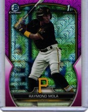 2023 Bowman Chrome Mega Box #BCP-198 Raymond Mola 1st Pink Mojo Refractor /199