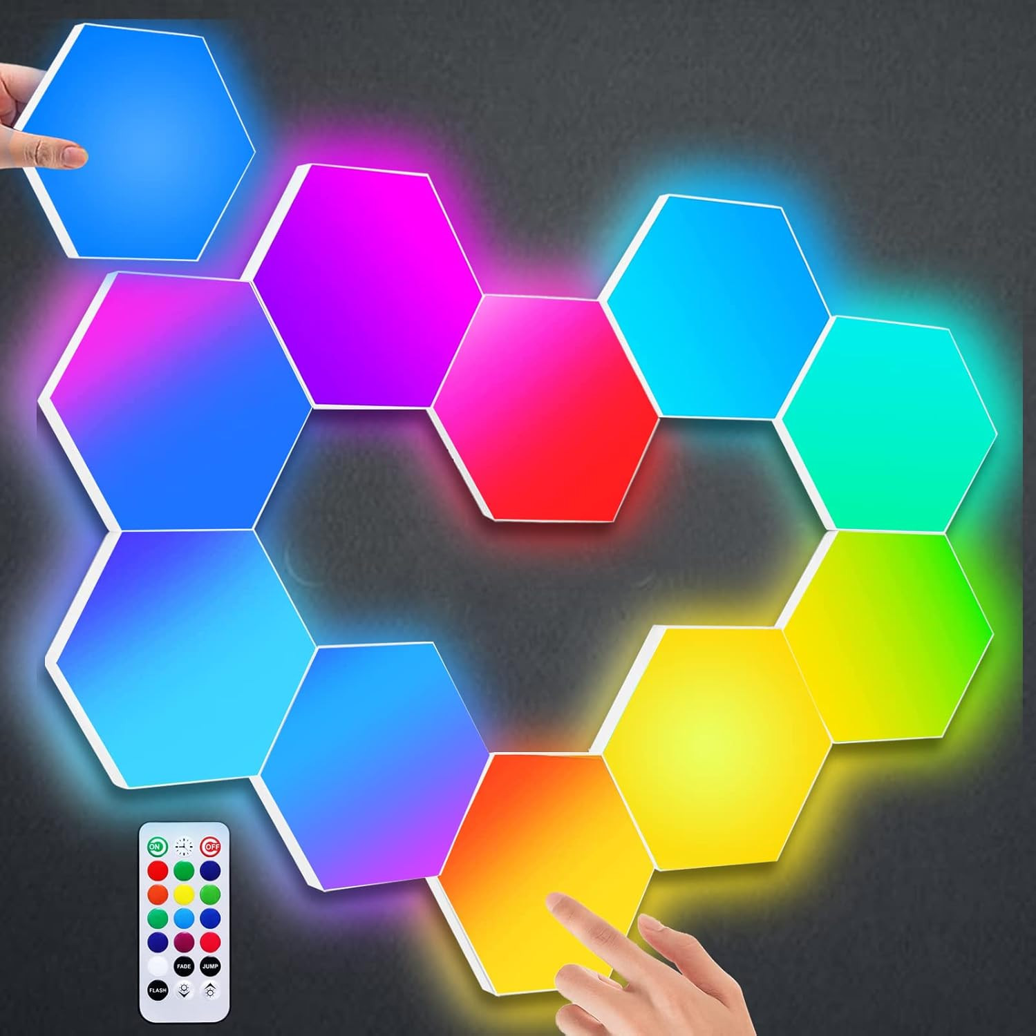 Pannelli Esagonali LED Smart RGBIC - Integrazione App e Musica