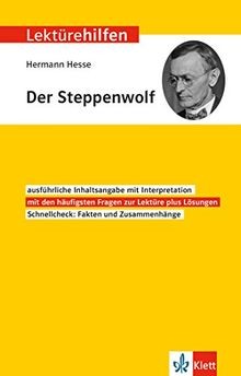 Klett Lektürehilfen Hermann Hesse Der Steppenwolf  | Buch | Zustand wie neu
