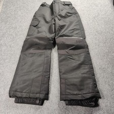 Swiss Tech Ski Pants Youth Small 6-7 Black Insulated Snow Winter Salopettes