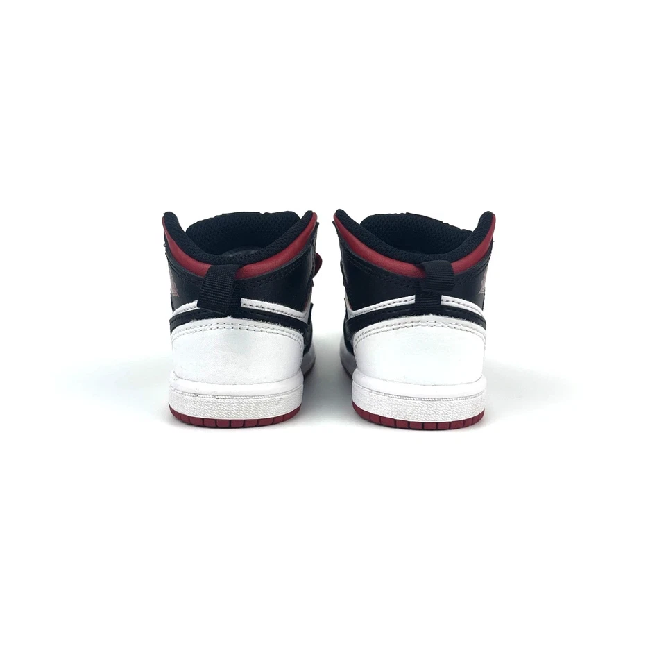 Jordan 1 Mid 'Gym красный черный носок' (TD) белый DQ8425-106 без шнуровки 6C Nike ретро - Изображение 3 из 4