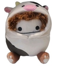Squishmallows Benny the Brown Bigfoot in Conner Cow Costume 8" NO TAG BT1
